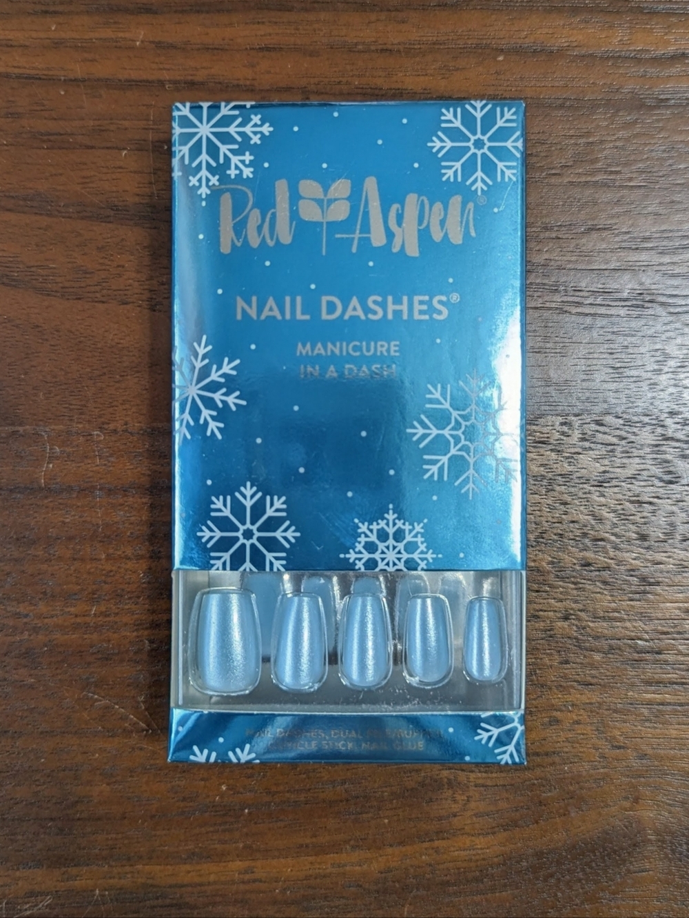 Red Aspen Nail Dashes Press-On Nails - Shimmery Light Blue